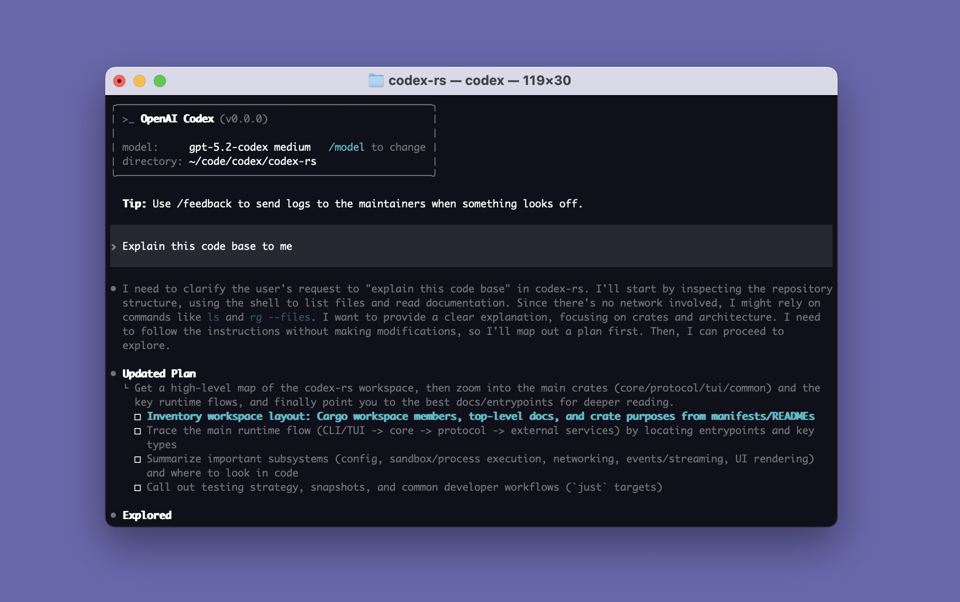 Codex CLI 斜杠命令大全(/status /model 等)插图 Codex CLI 斜杠命令大全(/status /model 等)插图
